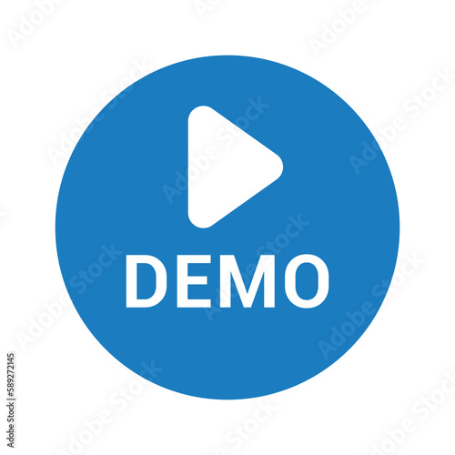 Demo video sign icon.
