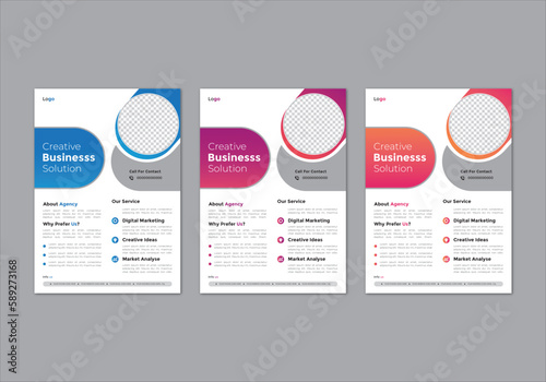 modern trend professional business flyer design