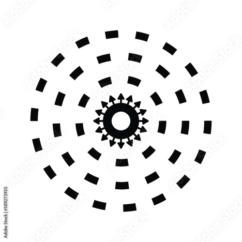 Diffusion, dispersal, dissemination icon.