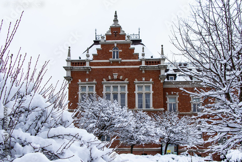 District office in the city of Rybnik in winter