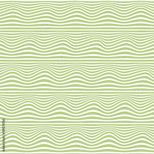 Abstract psychedelic background, optical illusion. 1970s Retro Wavy pattern groovy trippy. Striped background for fabrics, paper, packaging. Vector Illustration