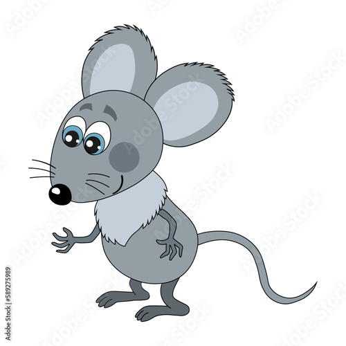 Cartoon character Mouse grey