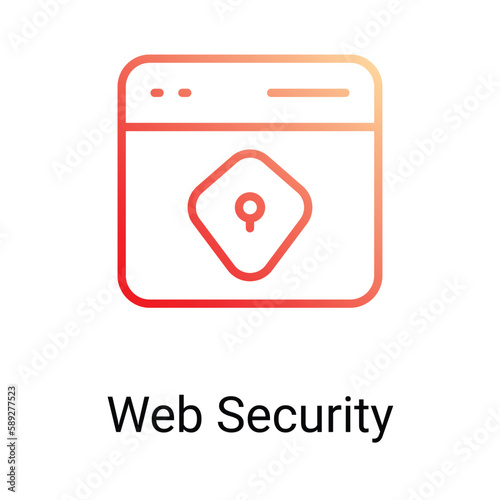 Web Security Icon Design. Suitable for Web Page, Mobile App, UI, UX and GUI design.