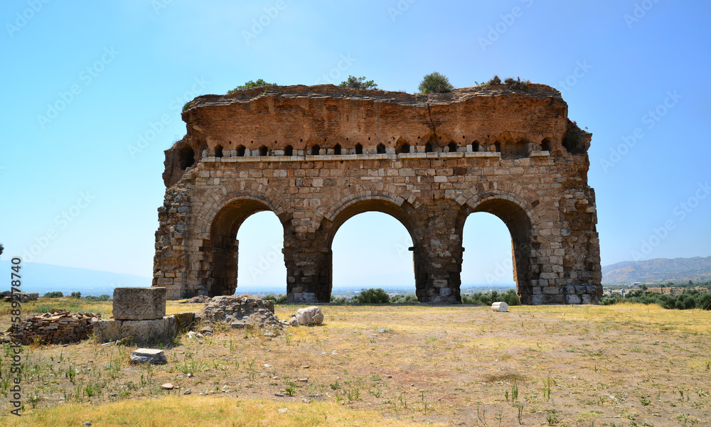 Tralleis Ancient City is located in Aydın, Turkey. It is an important ancient settlement.