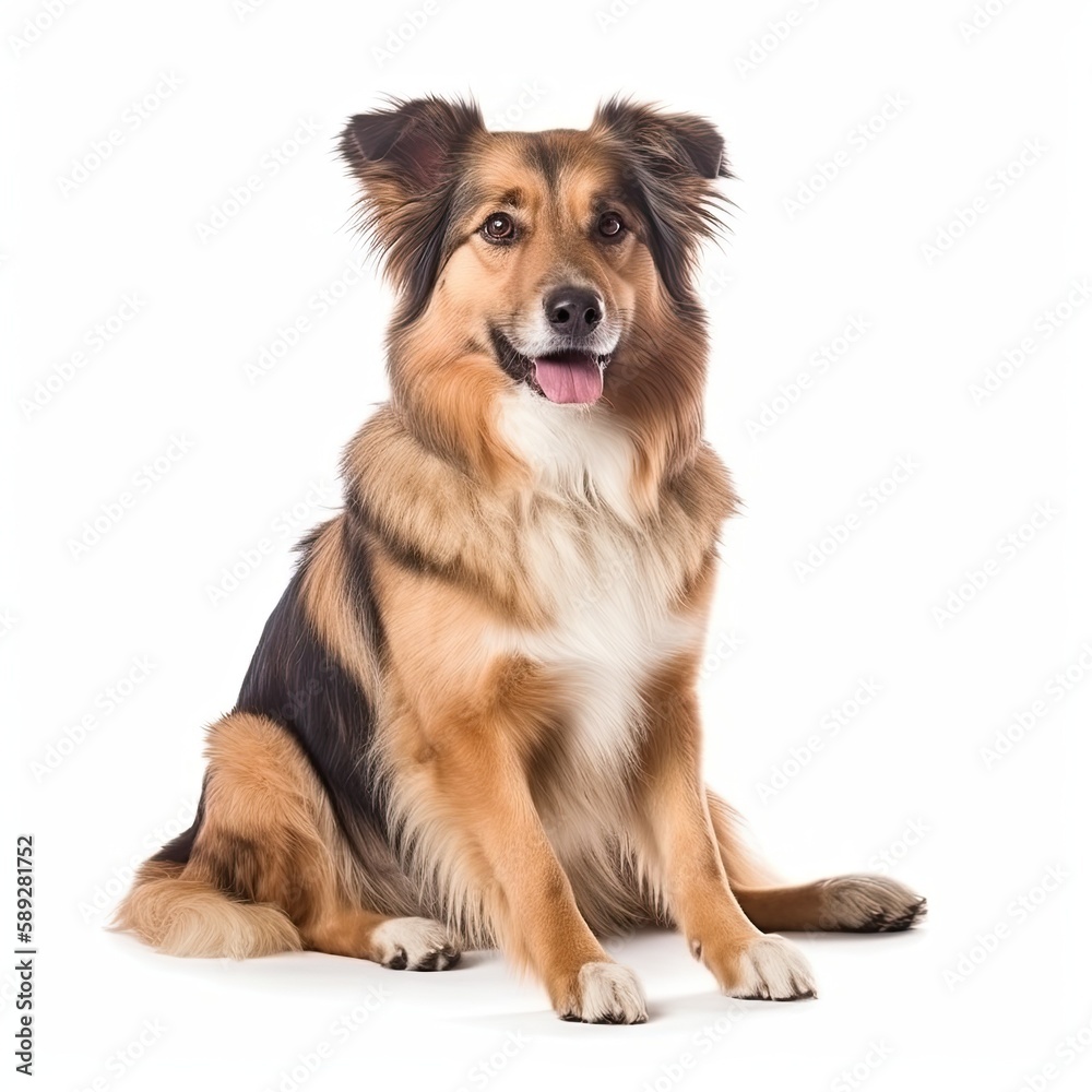 dog isolated on white background, generative ai dog isolated on white background, generative ai