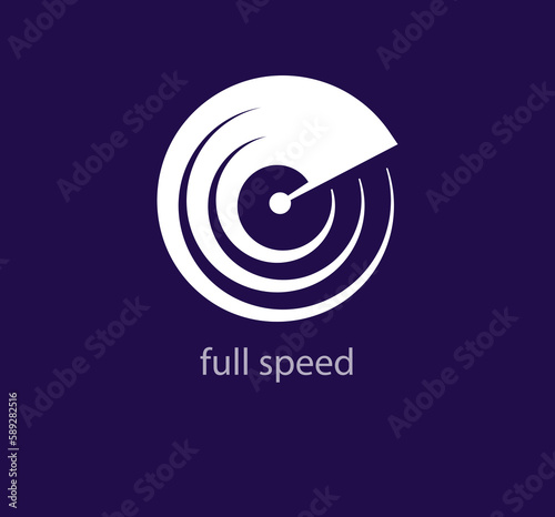 Final speed cycle logo. Unique design. Creative round pointer logo template. vector.