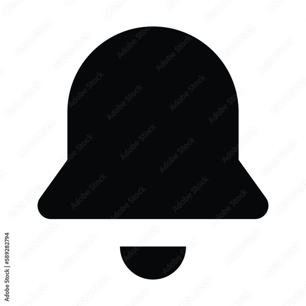 Notification Bell Alert Icon Black and White Fill Icon Design For Mobile Apps, Web and Design Elements, Reminder Icon Vector Illustration Notification Bell Alert Icon Black and White Fill Icon Design For Mobile Apps, Web and Design Elements, Reminder Icon Vector Illustration