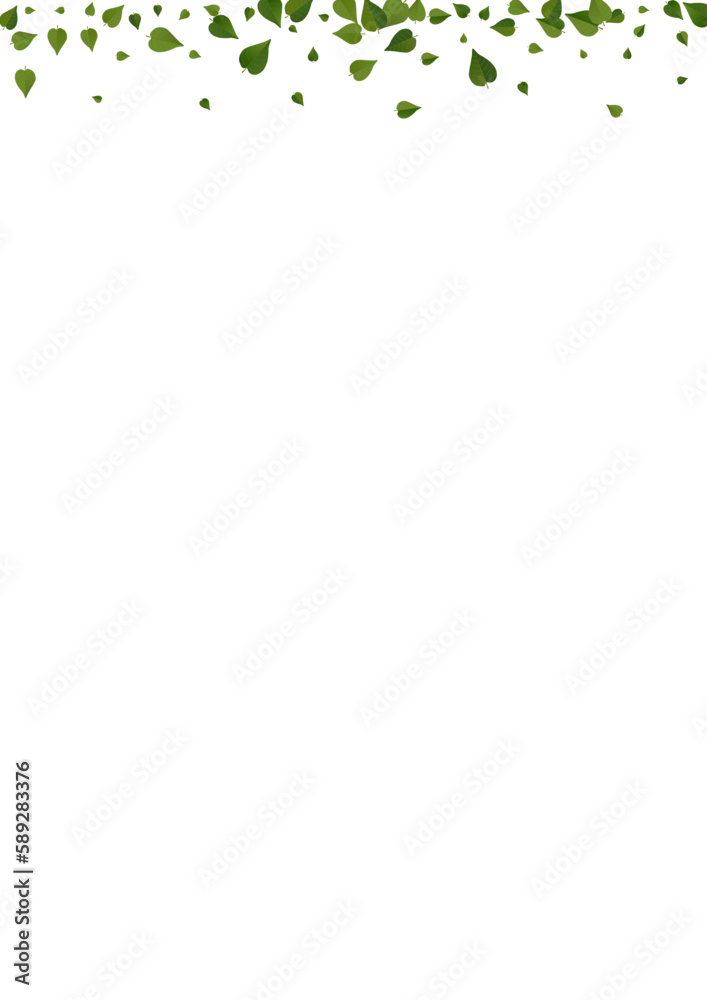 Fototapeta premium Grassy Greens Forest Vector White Background