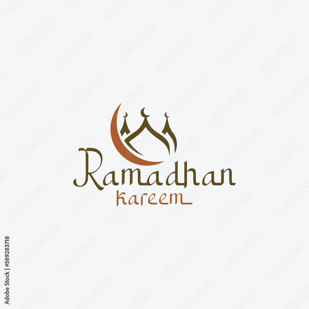 Ramadan Kareem logo Vector set, Logo to welcome the Holy Month of Ramadan with beautiful colors. Ramadan Kareem logo Vector set, Logo to welcome the Holy Month of Ramadan with beautiful colors.