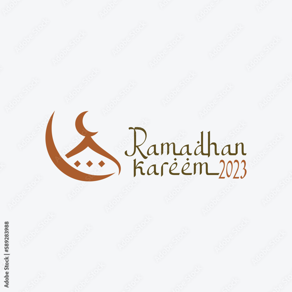 Ramadan Kareem logo Vector set, Logo to welcome the Holy Month of Ramadan with beautiful colors. Ramadan Kareem logo Vector set, Logo to welcome the Holy Month of Ramadan with beautiful colors.