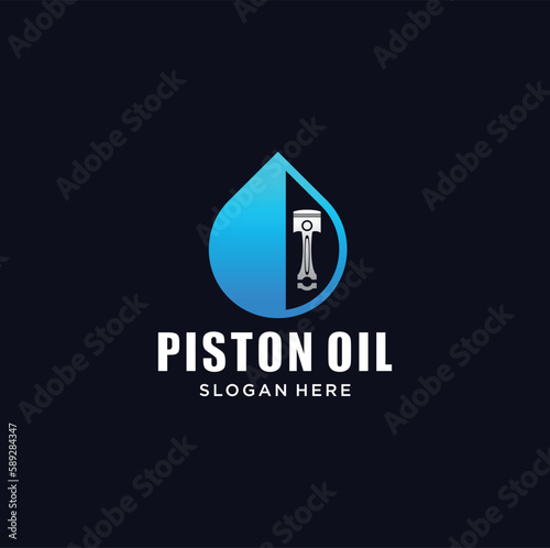 Vector piston engine oil droplets illustration of vehicle engine lubricants and industrial machines