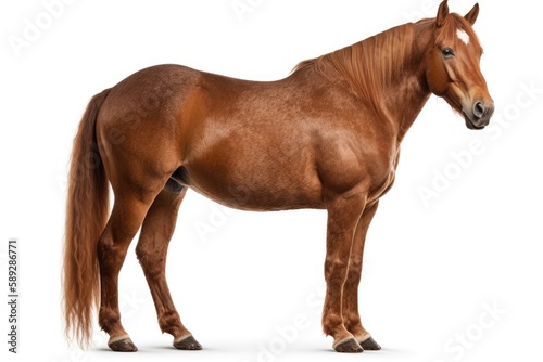 Suffolk Punch Horse Isolated White Background