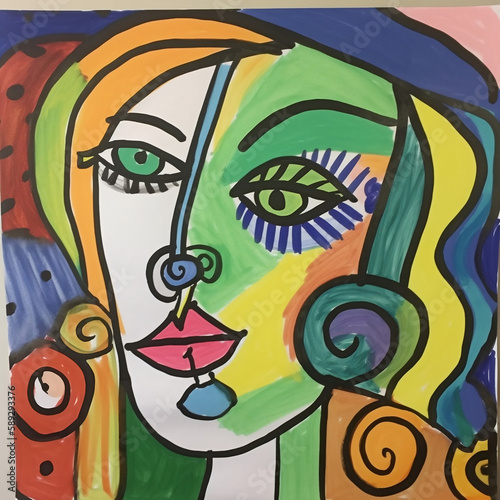 Modern art painting - woman