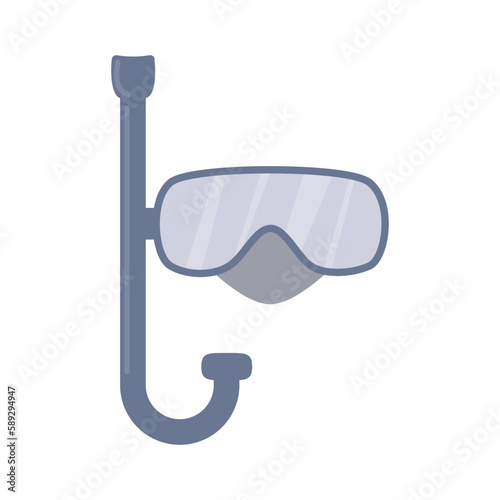 vector illustration of a dive mask and snorkel 