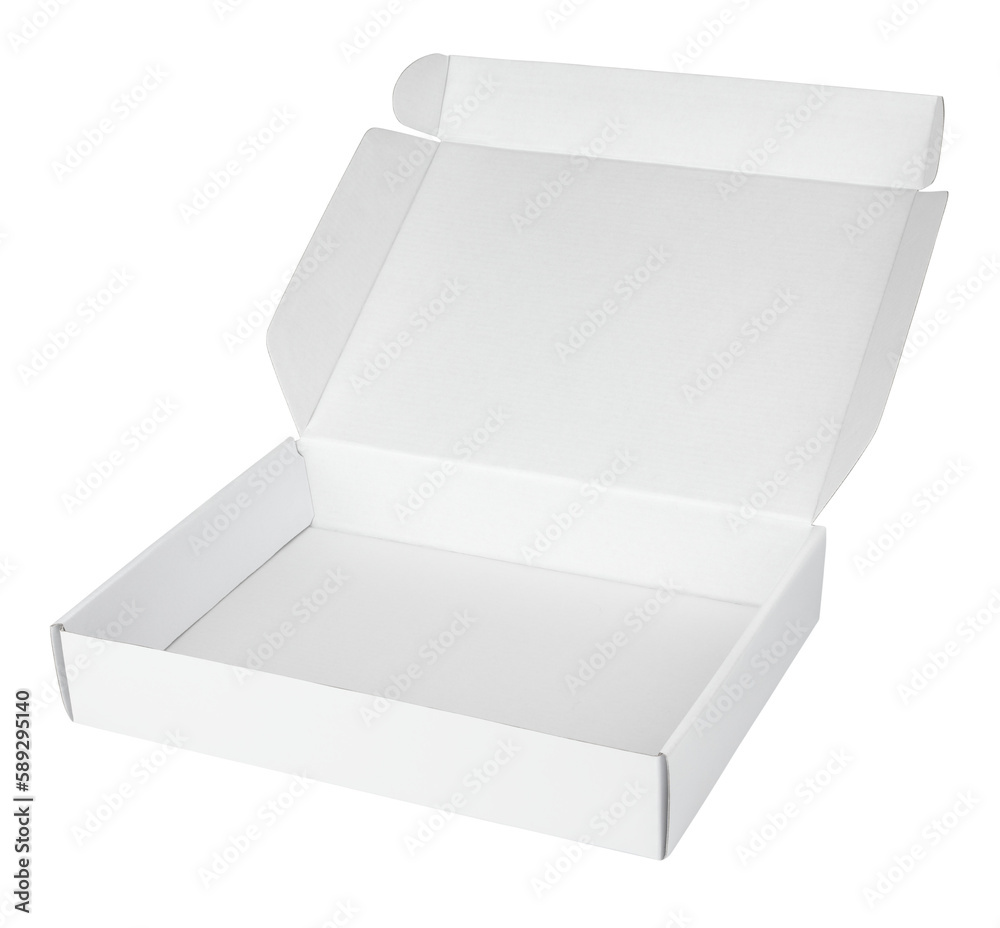 Open blank carton pizza box isolated on transparent background Open blank carton pizza box isolated on transparent background