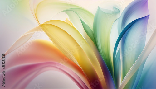 Abstract colorful silky background by Generative AI