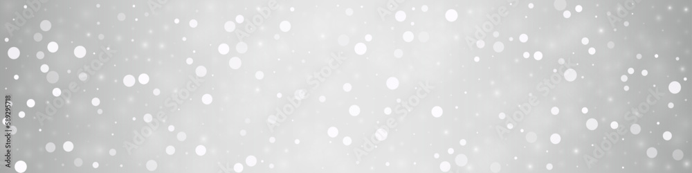 Light Snowflake Vector Silver Panoramic