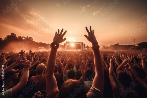 Exciting Image of Crowd Enjoying Summer Music Festival © Georg Lösch