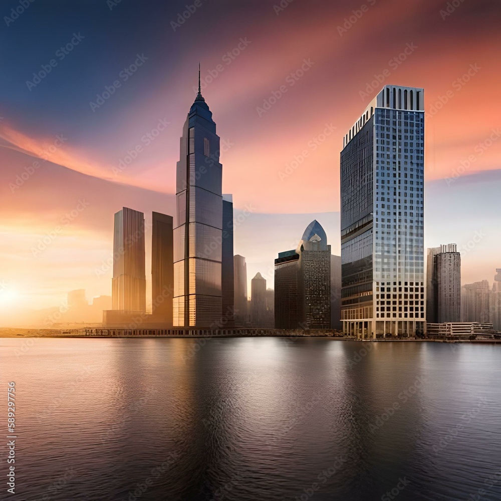 Fototapeta premium Stadt der Zukunft