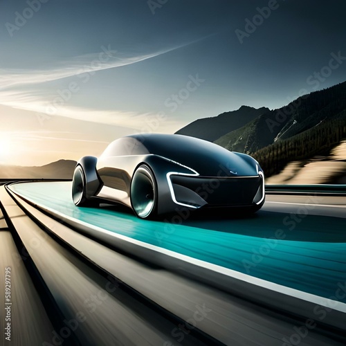 Die Zukunft und ihr Auto © ArtVibeHive