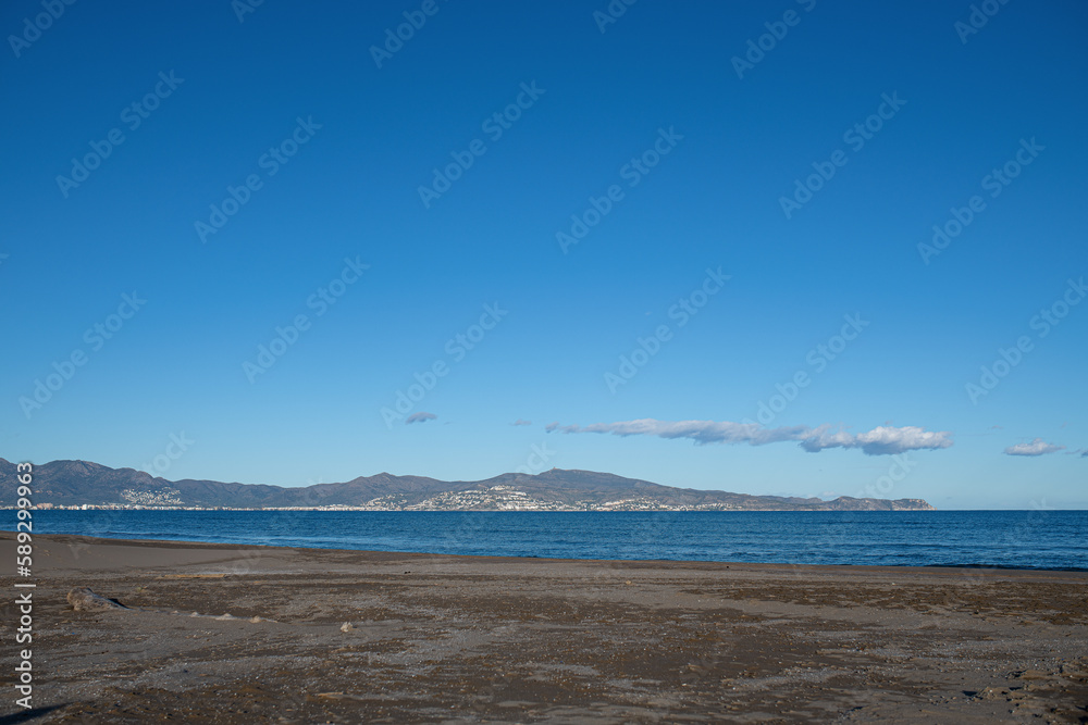 sant pere pescador beach in the gulf of roses girona catalonia spain