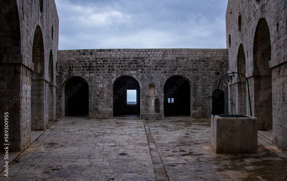 Inside Lovrijenac Fortress