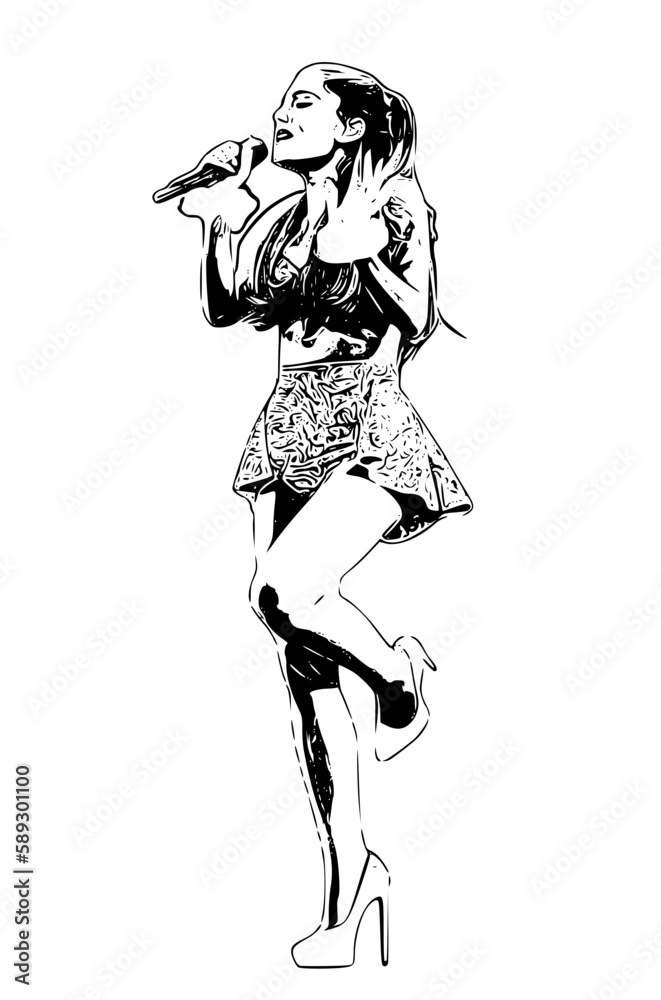 Girl eating bananas silhouette Girl eating bananas silhouette