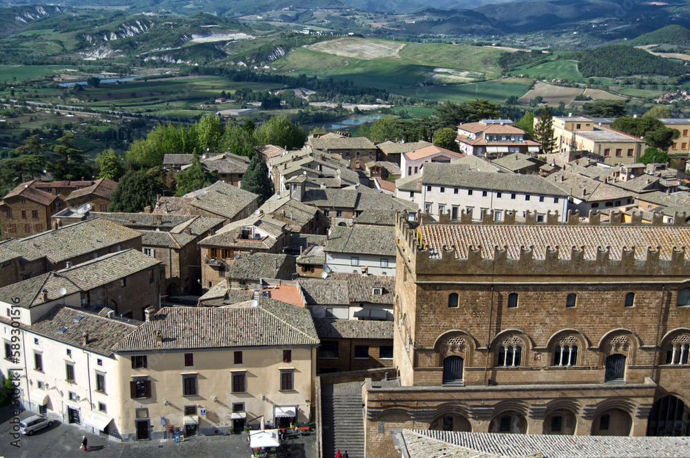 rooftops and countryside of Orvieto Italy