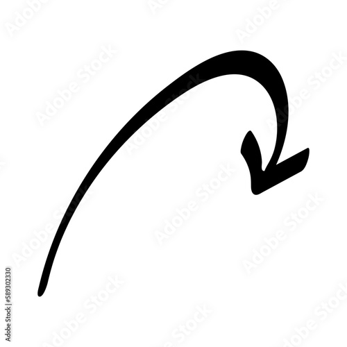 Hand Drawn Arrow Vector Icon Image