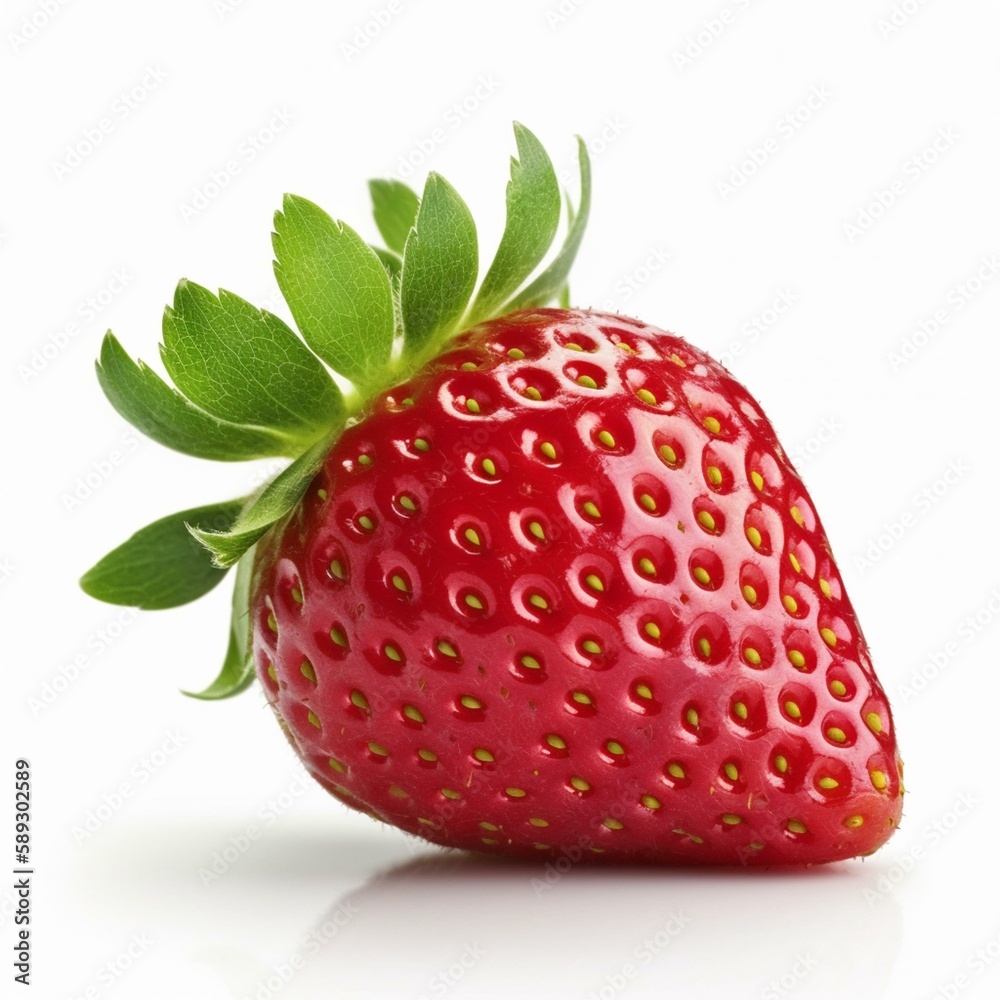 Generate a description of a handful of large strawberry berries and a half of a berry in 200