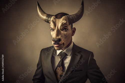 Business Man with Bull's Head © Georg Lösch
