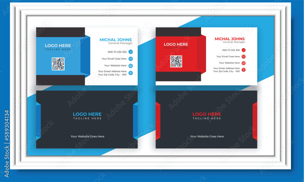 Fototapeta premium business card,business card template,corporate business card,visiting card,business card mock up,visual screen