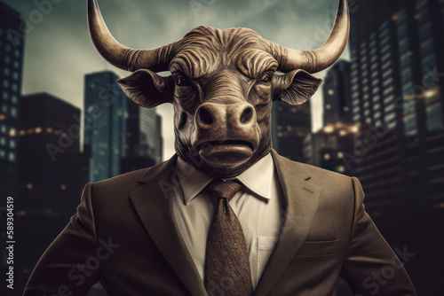 Confident Bull-Headed Wall Street Manager