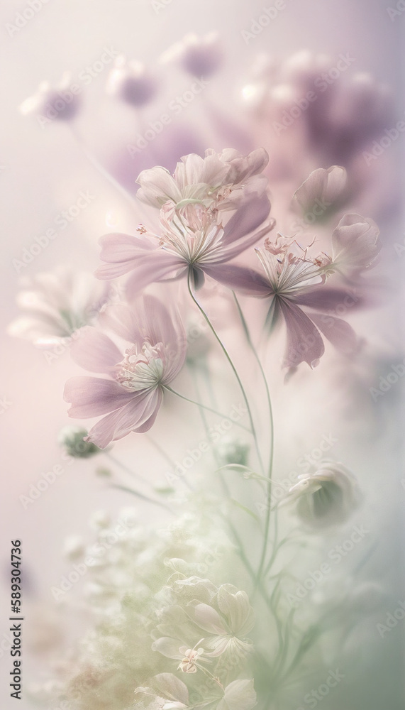 Sof-colored flower by Generative AI Sof-colored flower by Generative AI