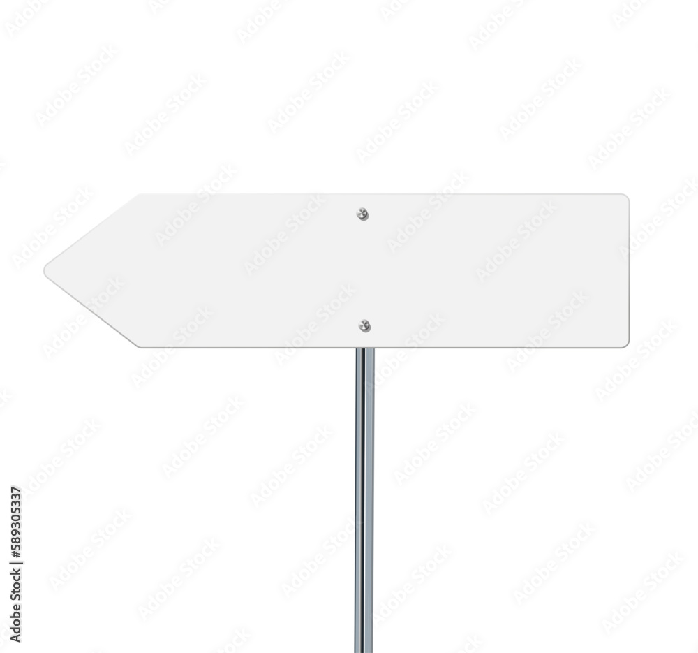 Road, traffic signs. Highway signboard on metal pole. Blank white board with place for text. Directional signage and wayfinder. information sign vector mockup. Road, traffic signs. Highway signboard on metal pole. Blank white board with place for text. Directional signage and wayfinder. information sign vector mockup.
