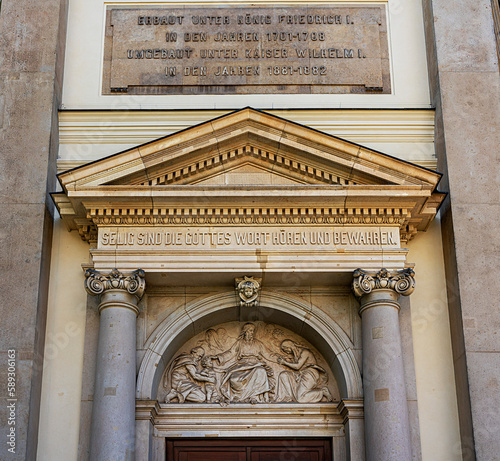 Seiteneingänge am Deutschen Dom, Gendarmenmarkt, Berlin, Deutschland photo