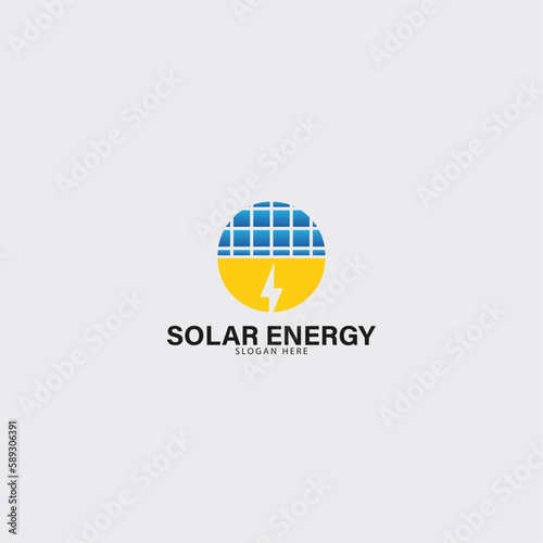 solar panel electric energy company logo