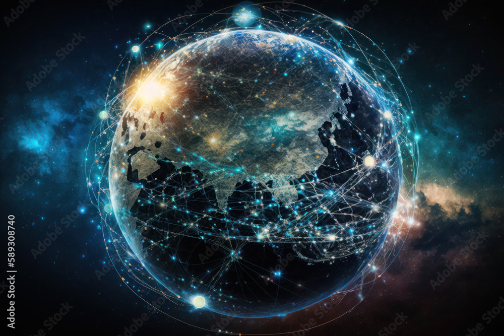 The new generation of communication technology incorporates metaverse technology and a global social network, enabled by a virtual internet connection. This global communication network, with elements The new generation of communication technology incorporates metaverse technology and a global social network, enabled by a virtual internet connection. This global communication network, with elements