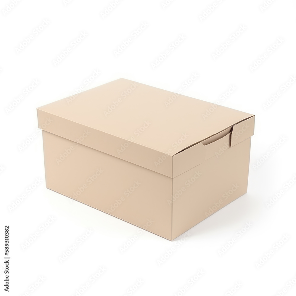Get organized with a vanilla color cardboard box