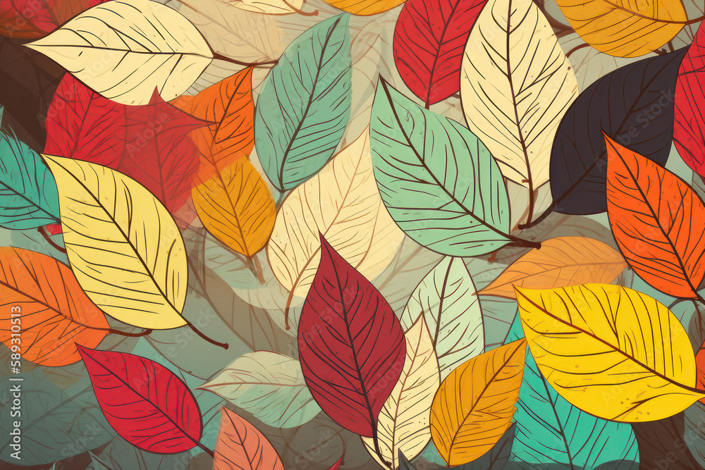 Colorful Leaves Wallpaper Background