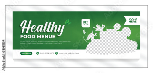 Food Facebook Banner or Facebook food Cover Design template