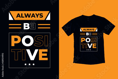 vector positive lettering easy background Minimal typography t-shirt design 
