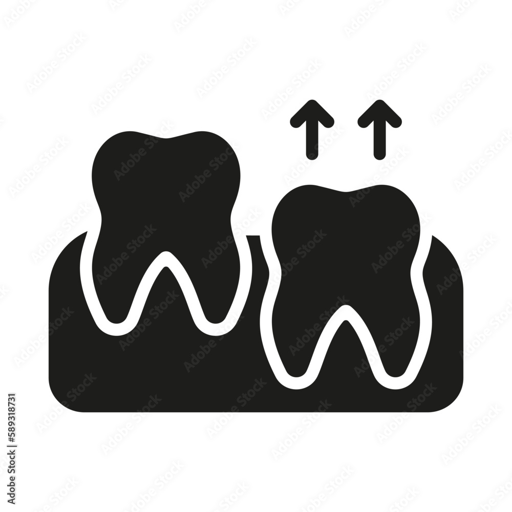 Human Teeth Growth Silhouette Icon. Teeth Eruption Glyph Pictogram. Wisdom Teething Process. Oral Medicine. Dental Treatment Solid Sign. Dentistry Symbol. Isolated Vector Illustration Human Teeth Growth Silhouette Icon. Teeth Eruption Glyph Pictogram. Wisdom Teething Process. Oral Medicine. Dental Treatment Solid Sign. Dentistry Symbol. Isolated Vector Illustration