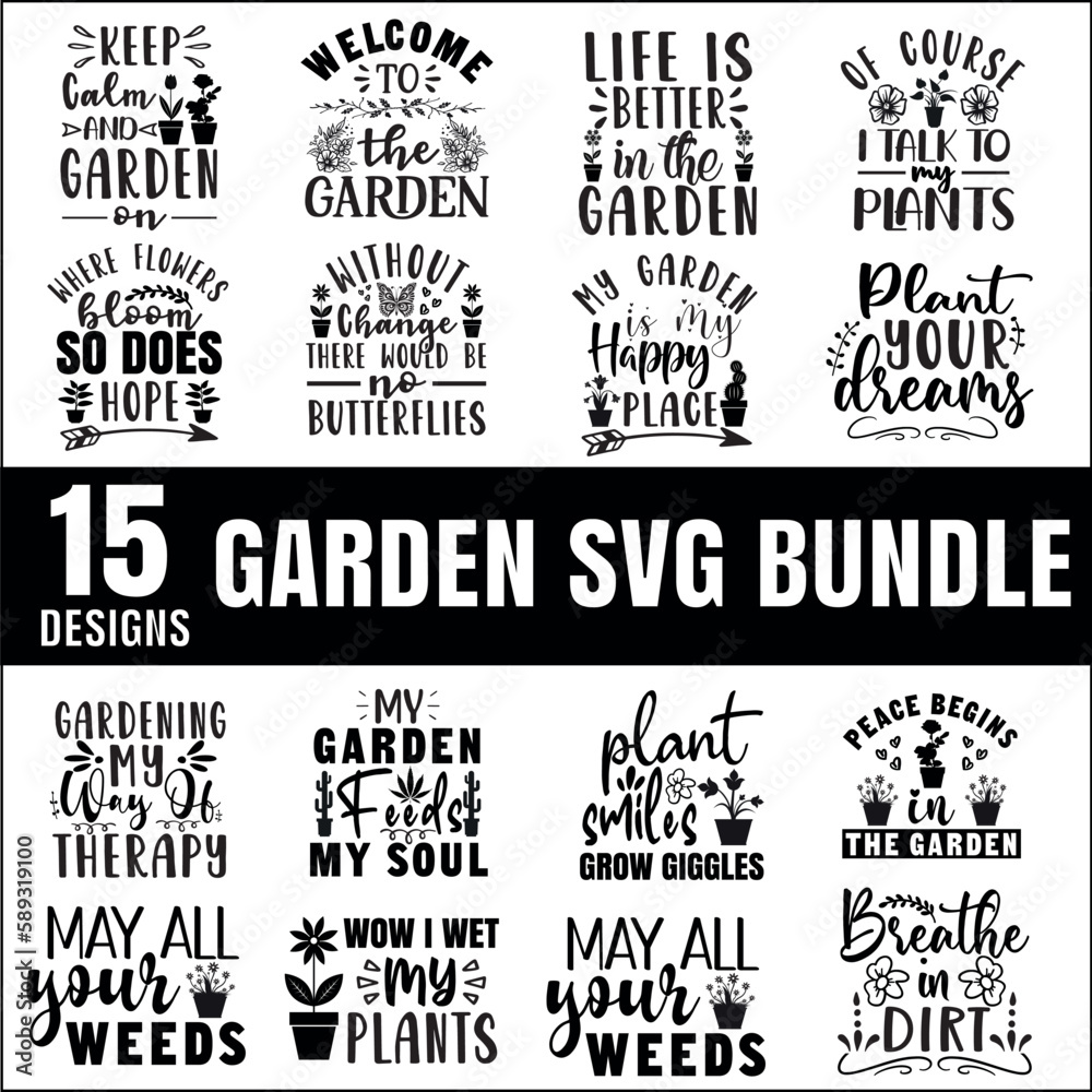 Garden SVG Bundle, Gardening SVG