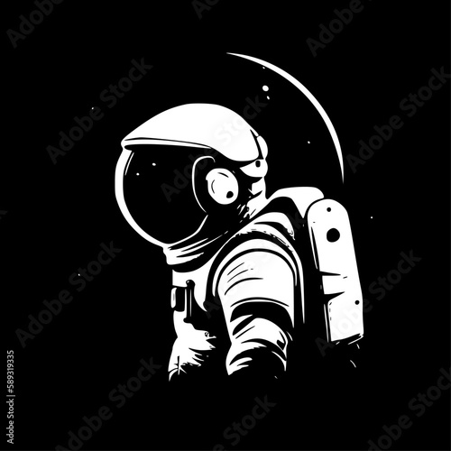 Astronaut - Minimalist and Flat Logo - Vector illustration