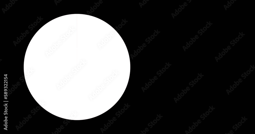 Image of circle icon on black background with copy space