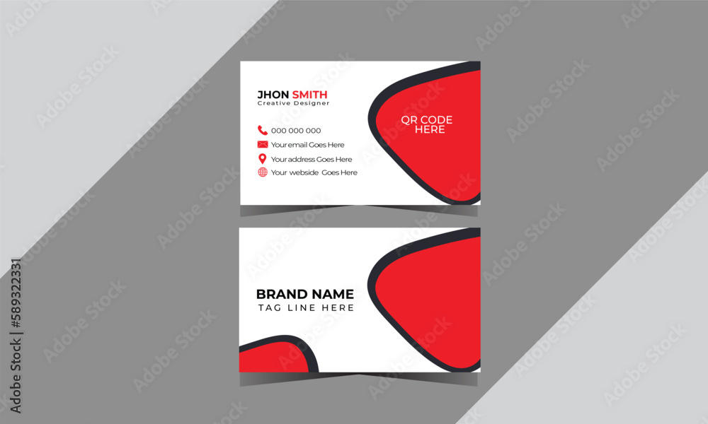 Creative and modern business card template Corporate Business Card Minimal Business Card Modern Business Card Creative and Clean Business Card creative business card Vector illustration Visiting card