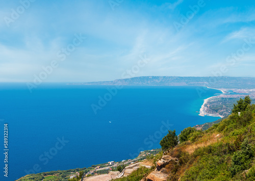Sea coast view from Saint Elia mount top