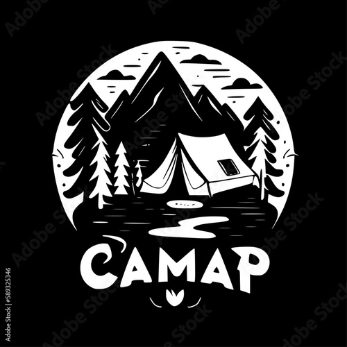 Camp - High Quality Vector Logo - Vector illustration ideal for T-shirt graphic