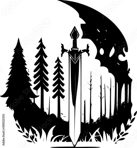Fantasy | Minimalist and Simple Silhouette - Vector illustration